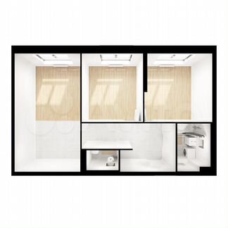 2-к квартира, 61.1 м², 2/24 эт.