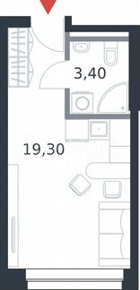 Апартаменты-студия, 22.7 м², 21/21 эт.