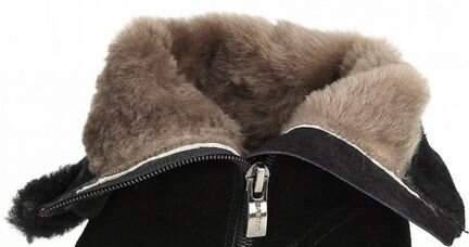 S BY santini замша черные, натуральный мех, новые