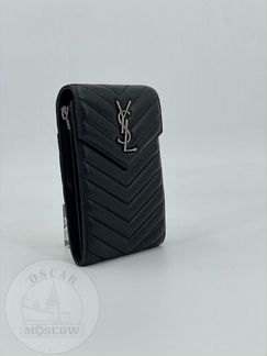 Женская кожаная мини сумочка Saint Laurent - Ysl