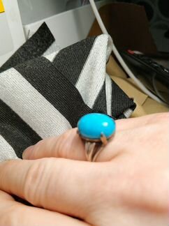 Перстень серебро и серьги с бирюзой