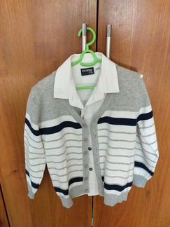 Новый Джемпер+рубашка на мал.110-116см