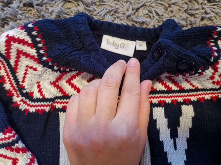 Свитер на мальчика BOY 80 см на год