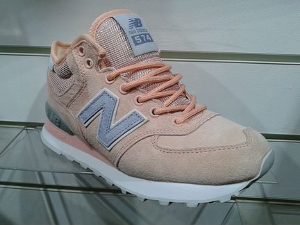 Кроссовки NB 574 зимние: нат. замша + нат. мех