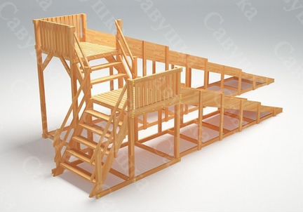 Зимняя горка wood-7