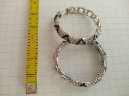 Новые серьги - серебро с родиевым покрытием