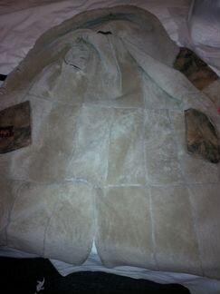 Светлая нат. дубленка на рост 160 - 170 см