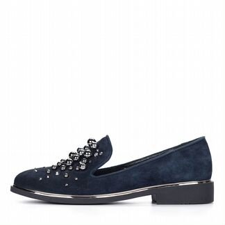 Синие лоферы женские 37-38 размер (на стопу21-22см