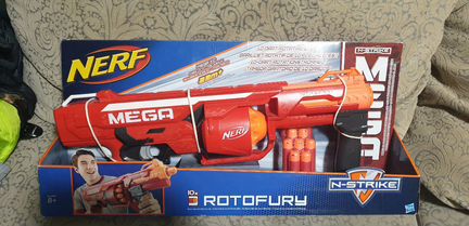 Бластер Нерф Мега Берсеркер (Nerf Rotofury) новый