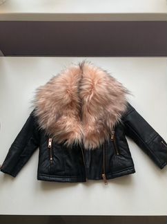 Кожаная куртка с мехом Matalan