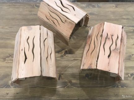 Абажур для светильника из сибирского можжевельника