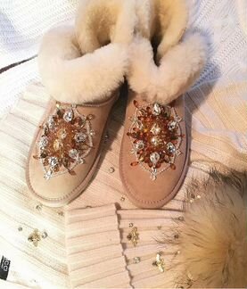 Угги расшитые камнями сваровски